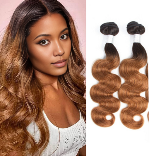 2 Tone Ombre Brazilian Body Wave Hair 1b/30