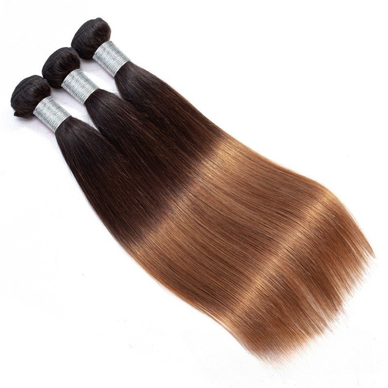 1B/4/30# bundles human hair three tone