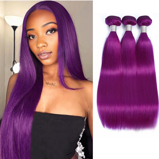 Purple 100%human hair STW bundle