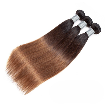 1B/4/30# bundles human hair three tone