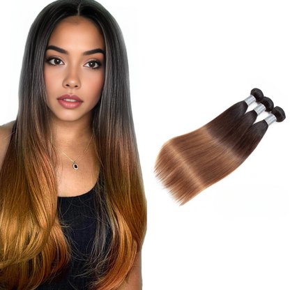 1B/4/30# bundles human hair three tone