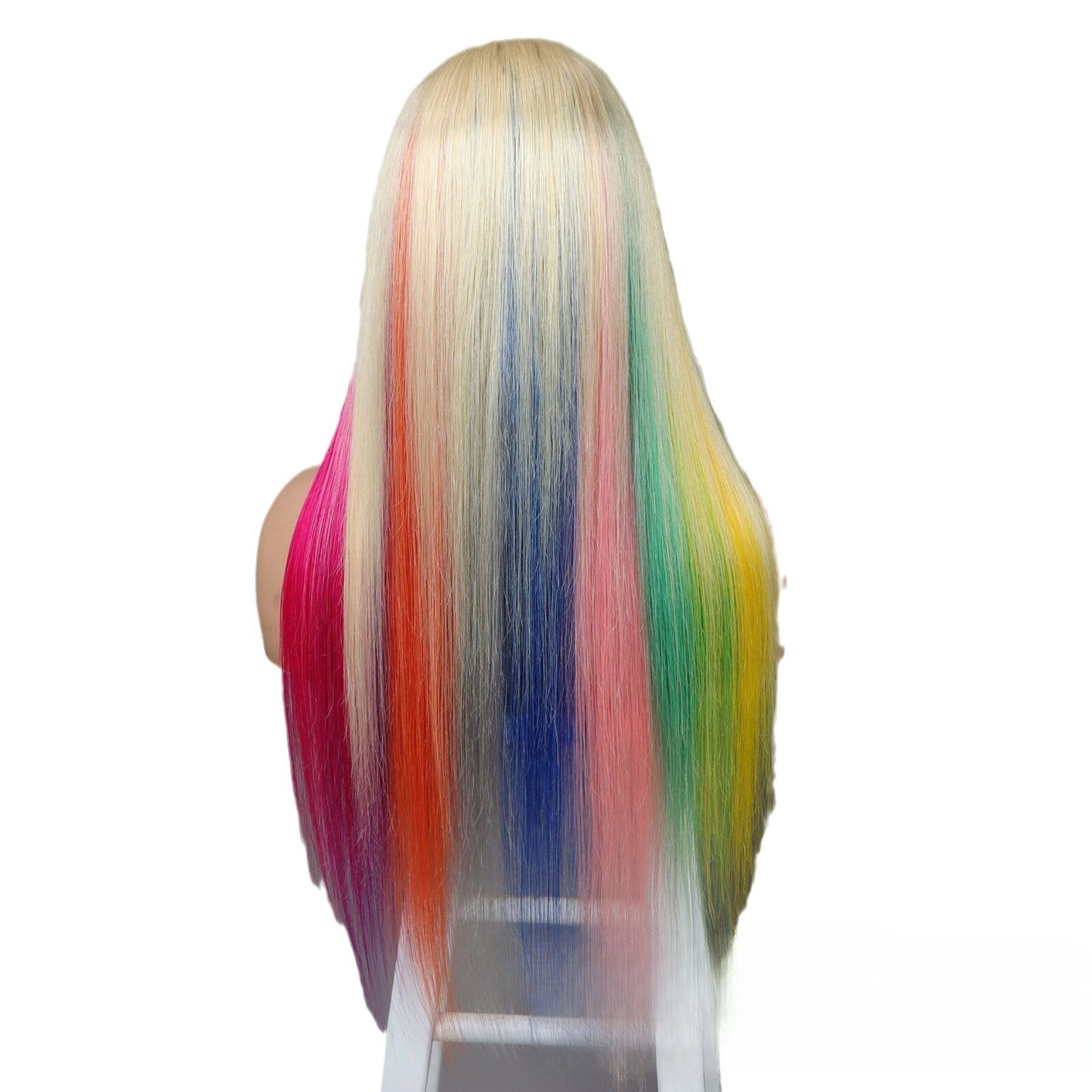 Rainbow mixed color wig 13*4