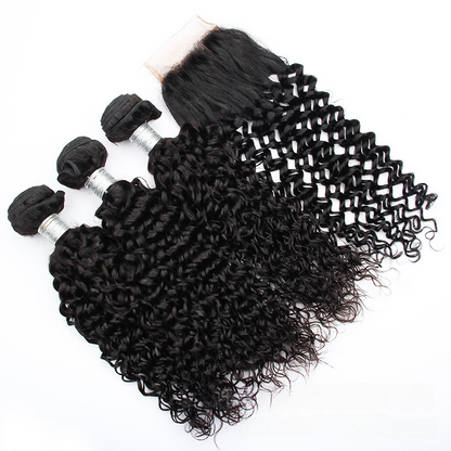 4*4 water Lace closure human hair 