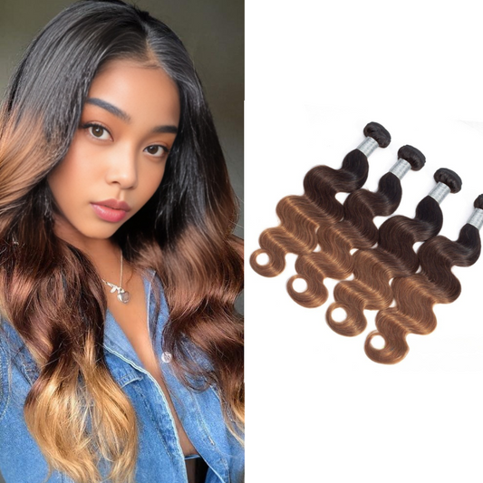 1b/4/30 body wave 100g human hair ombre